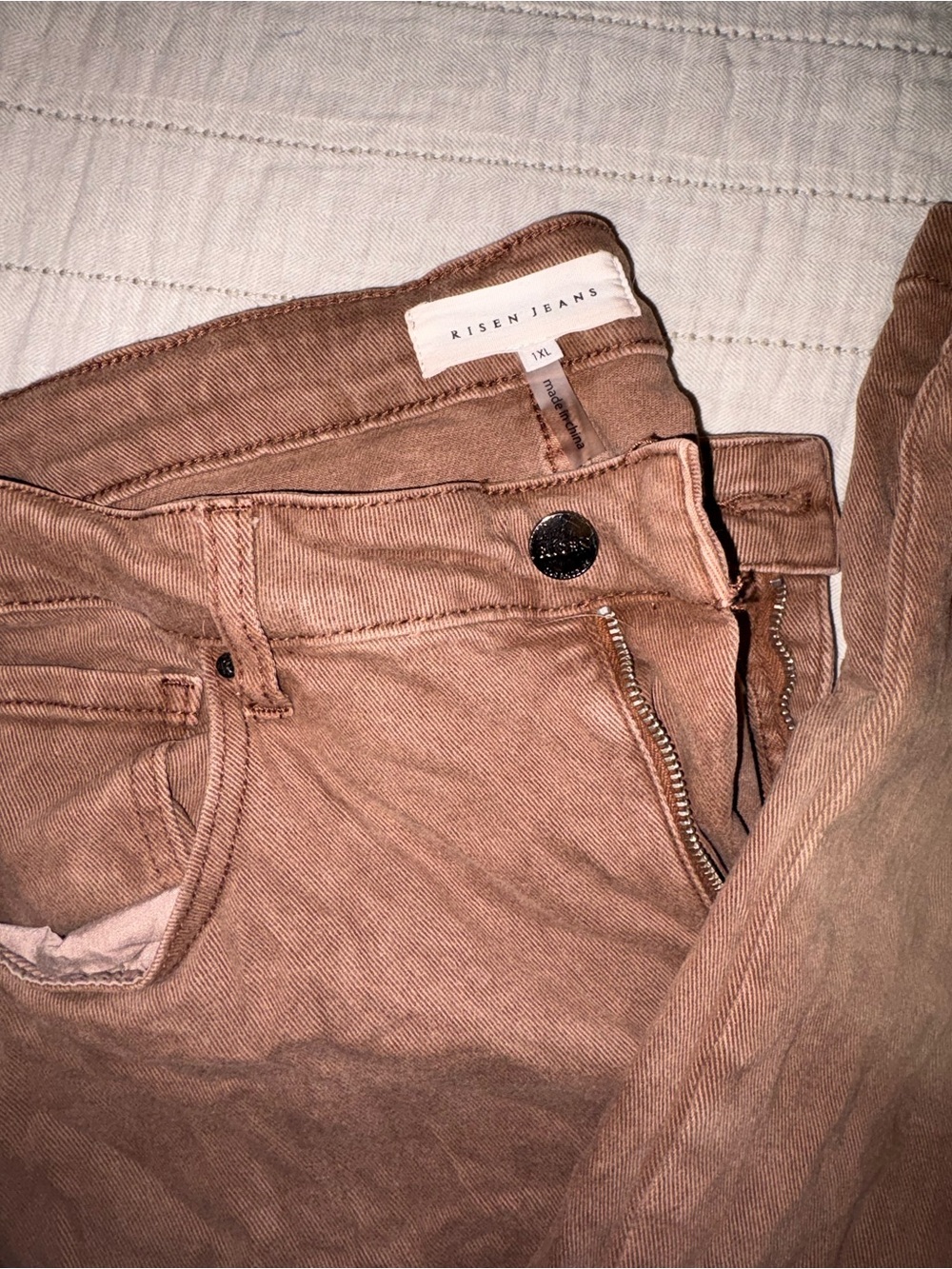 Risen Jeans Women's Skinny Jeans in Dusty Brown